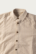 Aviva Jifei Xue - Grandpa Shirt - Natural/Brown Striped - Canoe Club