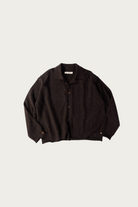 Aviva Jifei Xue - Knit Boxy Shirt - Flecked Dark Brown - Canoe Club
