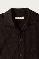 Aviva Jifei Xue - Knit Boxy Shirt - Flecked Dark Brown - Canoe Club