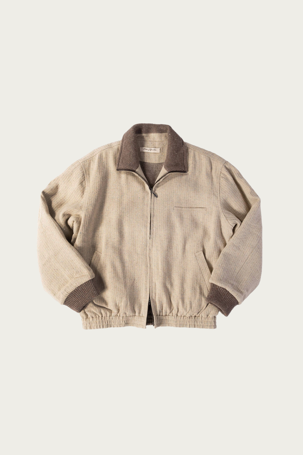 Aviva Jifei Xue - Padded Track Blouson - Flecked Beige - Canoe Club