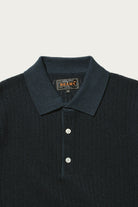 Beams Plus - Knit Polo "WASHI" 2 Tone - Navy - Canoe Club