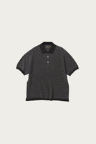 Beams Plus - Knit Polo "WASHI" 2 Tone - Black - Canoe Club