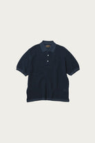 Beams Plus - Knit Polo "WASHI" 2 Tone - Navy - Canoe Club