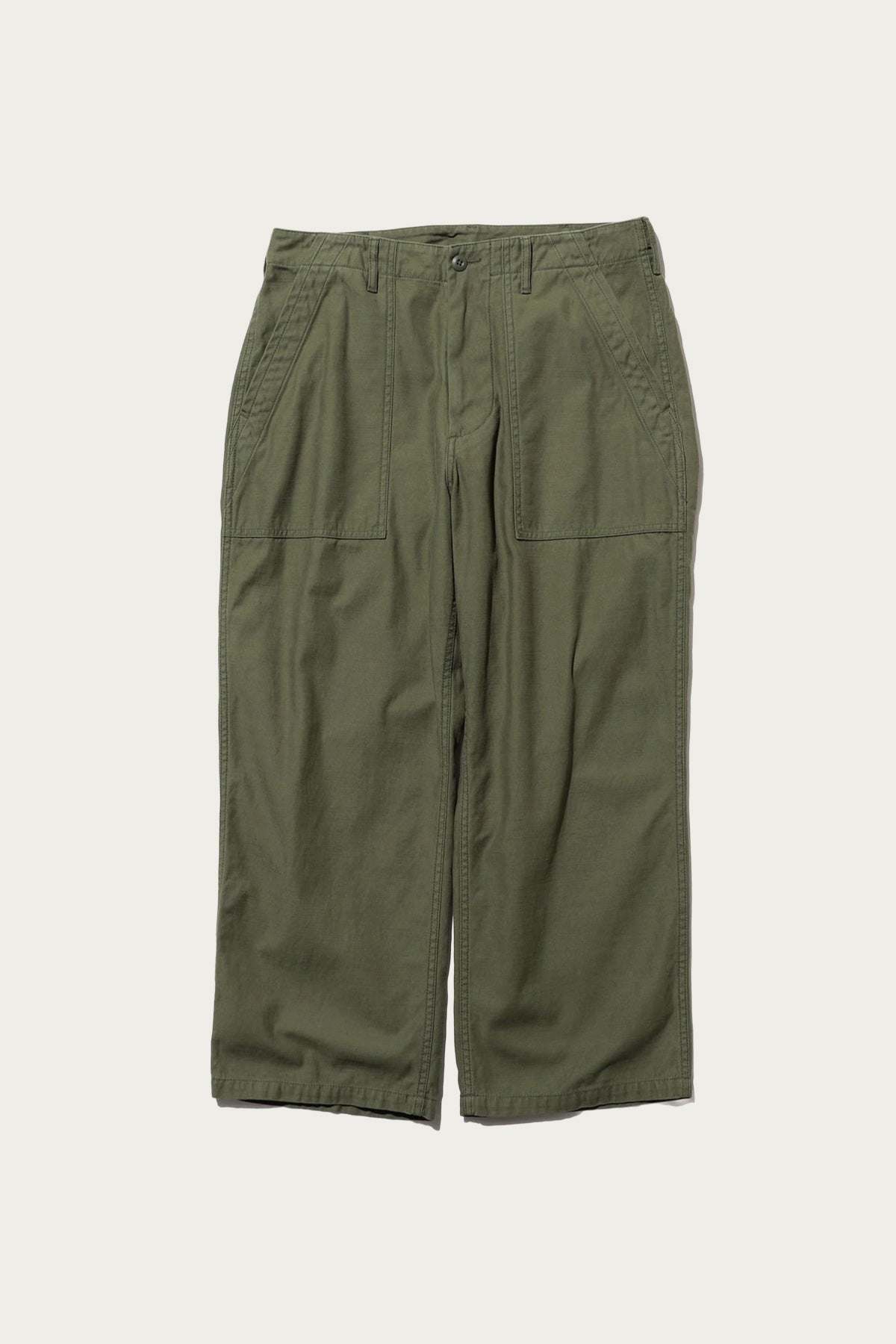 Beams Plus - MIL Utility Trousers Reversed Sateen - Olive Green - Canoe Club