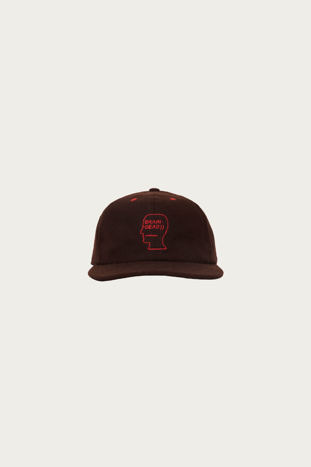 Brain Dead - Flannel Classic Logohead 6 Panel Hat - Brown - Canoe Club