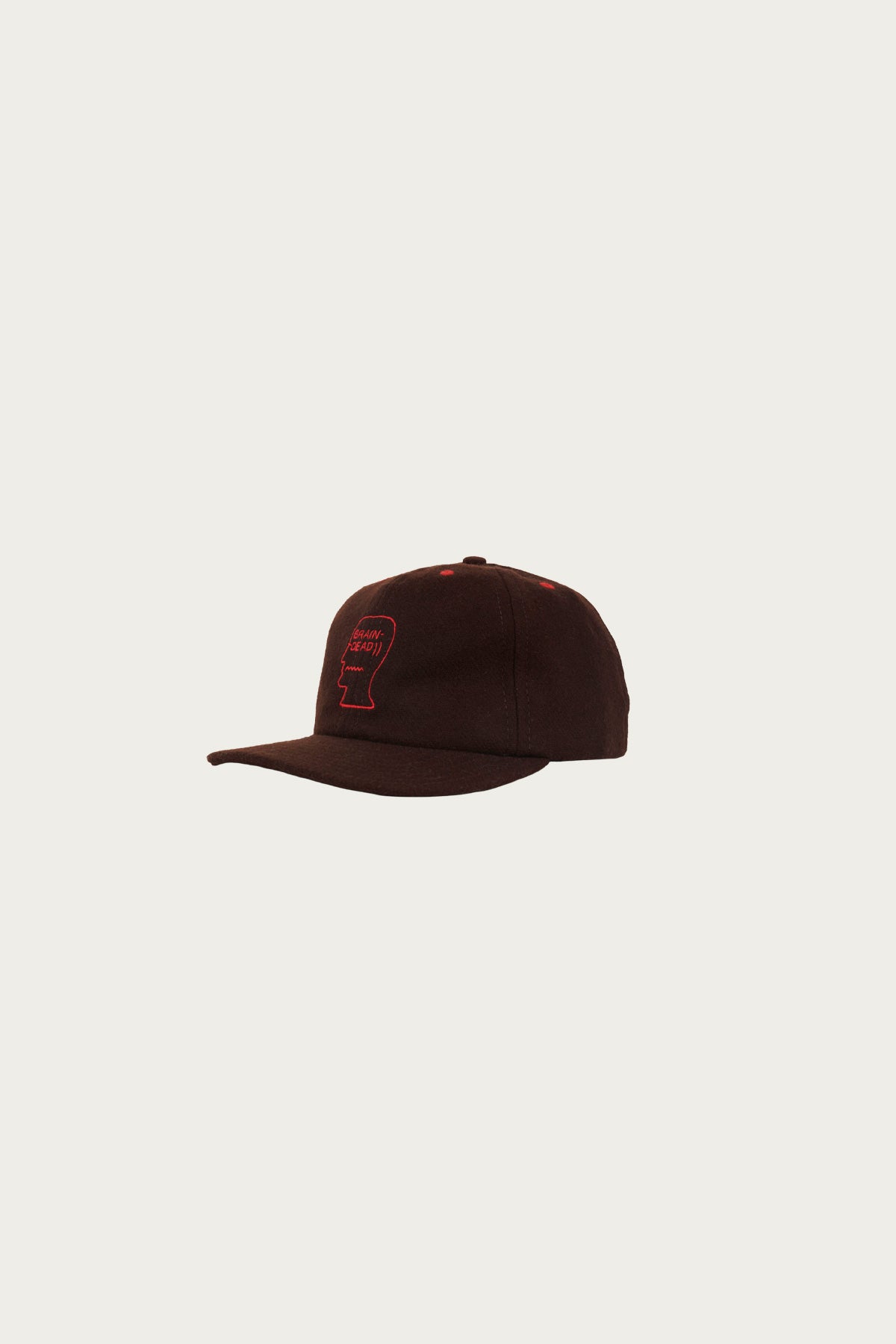 Brain Dead - Flannel Classic Logohead 6 Panel Hat - Brown - Canoe Club