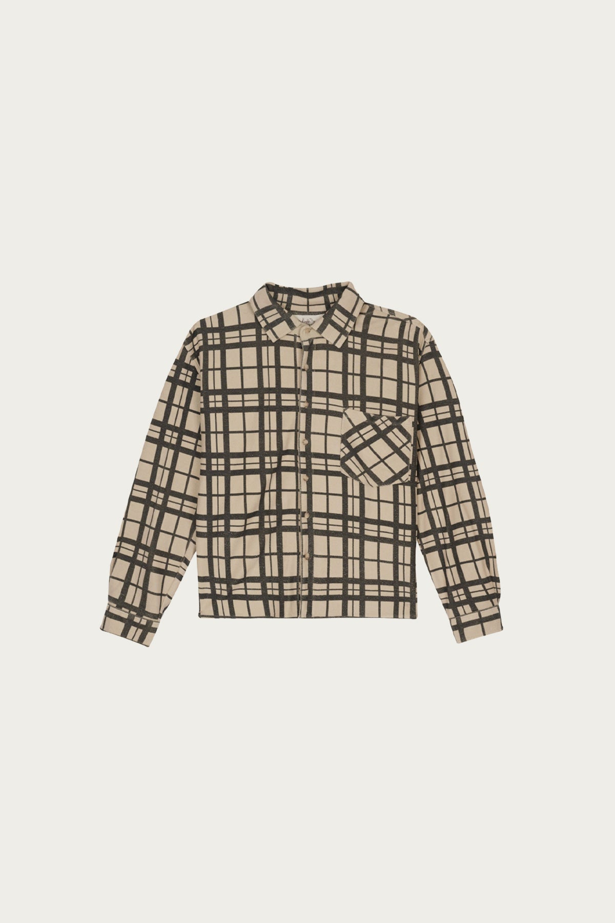 Brain Dead - Plaid French Terry Button Up - Sand - Canoe Club