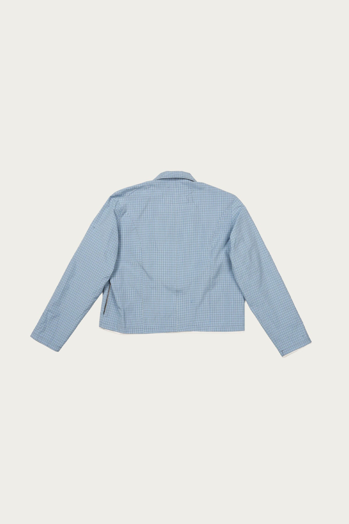 Camiel Fortgens - Fitted Zip Jacket - Blue/Grey/White Check - Canoe Club