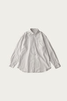 CONFECT - Brushed Linen Regular Collar Shirt - Lt. Grey - Canoe Club