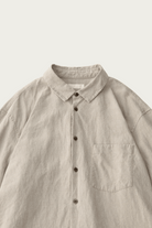 CONFECT - Brushed Linen Regular Collar Shirt - Natural - Canoe Club