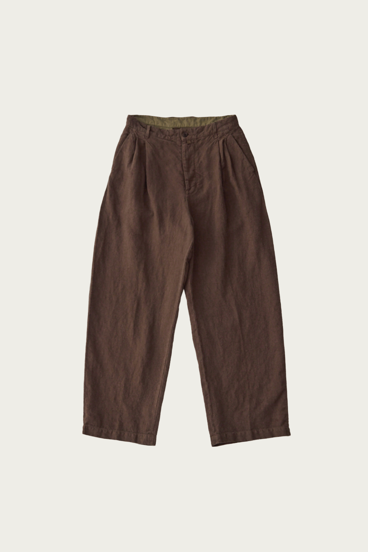 CONFECT - Brushed Linen Trousers - Brown - Canoe Club