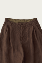 CONFECT - Brushed Linen Trousers - Brown - Canoe Club