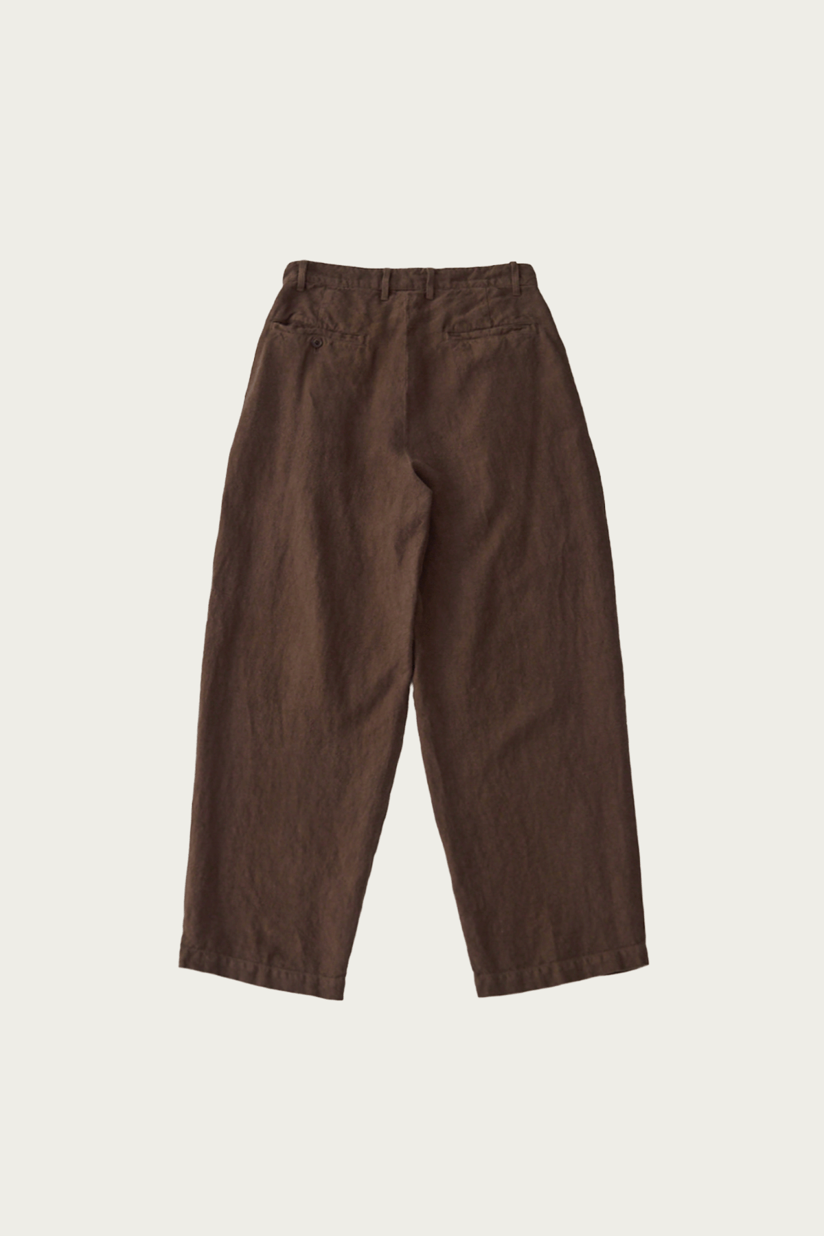 CONFECT - Brushed Linen Trousers - Brown - Canoe Club