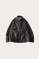 CONFECT - Lamb Leather Zip Blouson - Black - Canoe Club