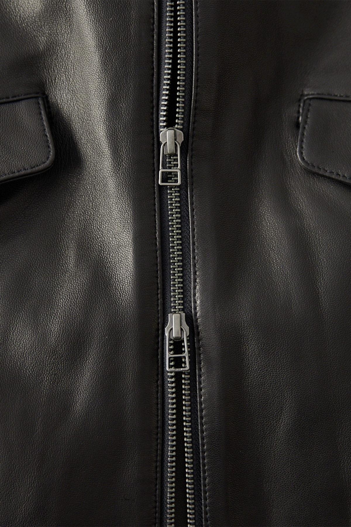 CONFECT - Lamb Leather Zip Blouson - Black - Canoe Club