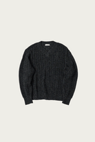 CONFECT - Linen Wool Keyhole Neck Jumper - Ink Black - Canoe Club