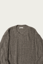 CONFECT - Linen Wool Keyhole Neck Jumper - Oatmeal - Canoe Club