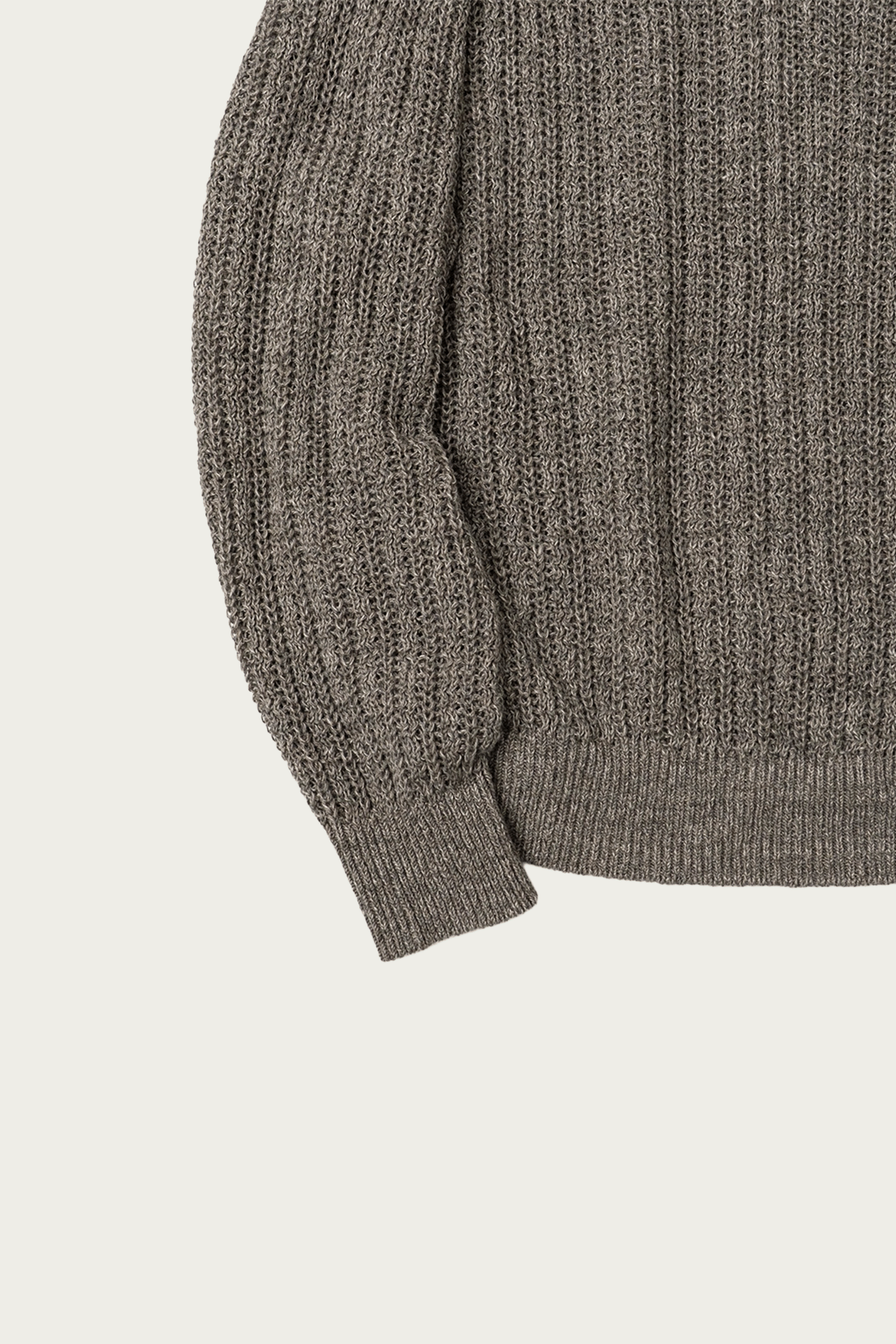 CONFECT - Linen Wool Keyhole Neck Jumper - Oatmeal - Canoe Club