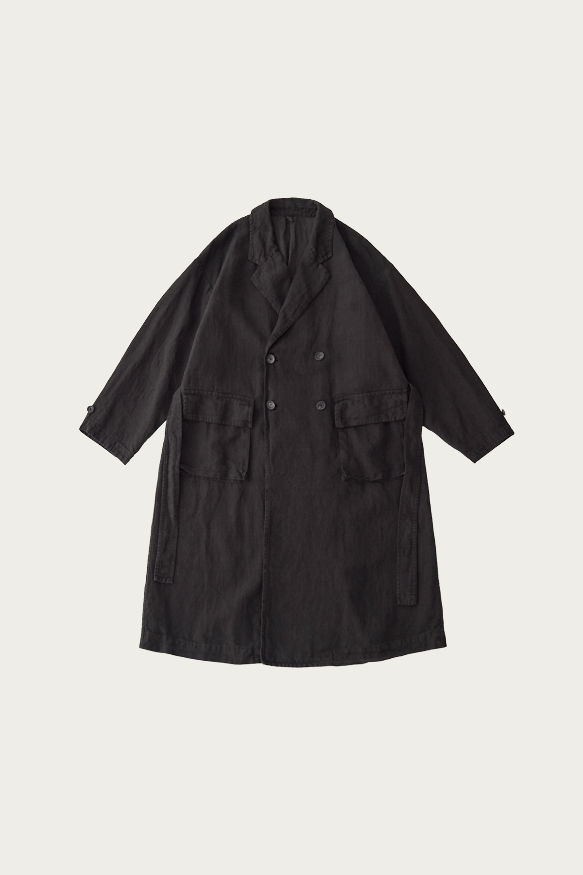 CONFECT - Safilin Linen Over Coat - Black - Canoe Club