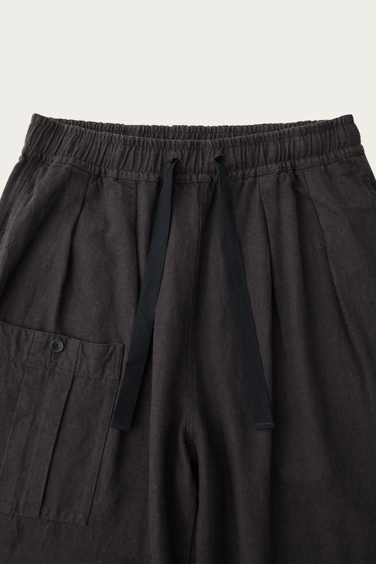 CONFECT - Silk Linen Cotton Nep Easy Work Trouser - Black - Canoe Club