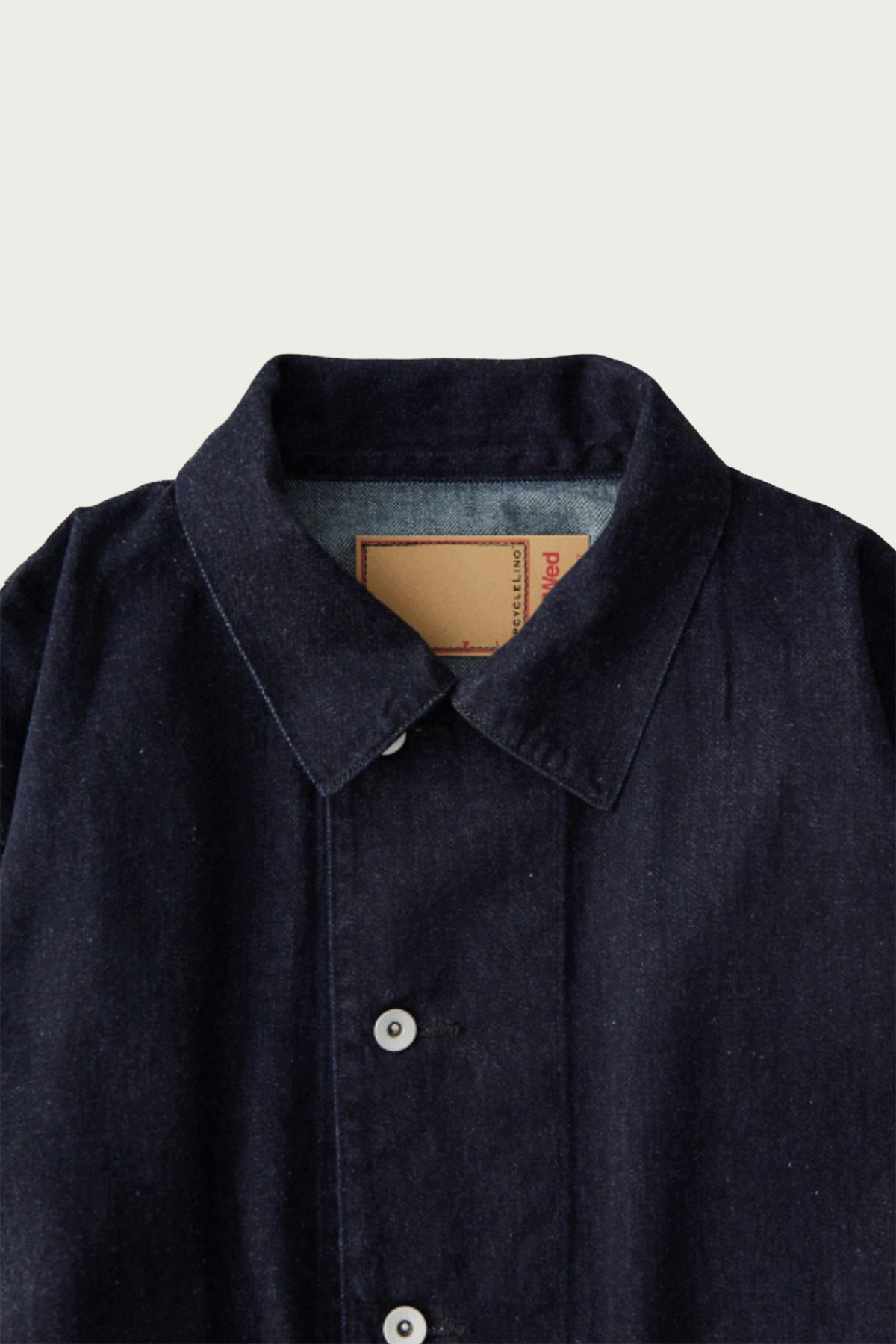 CONFECT - Upcyclino Skewed Denim Back Tuck Jacket - Indigo Blue - Canoe Club