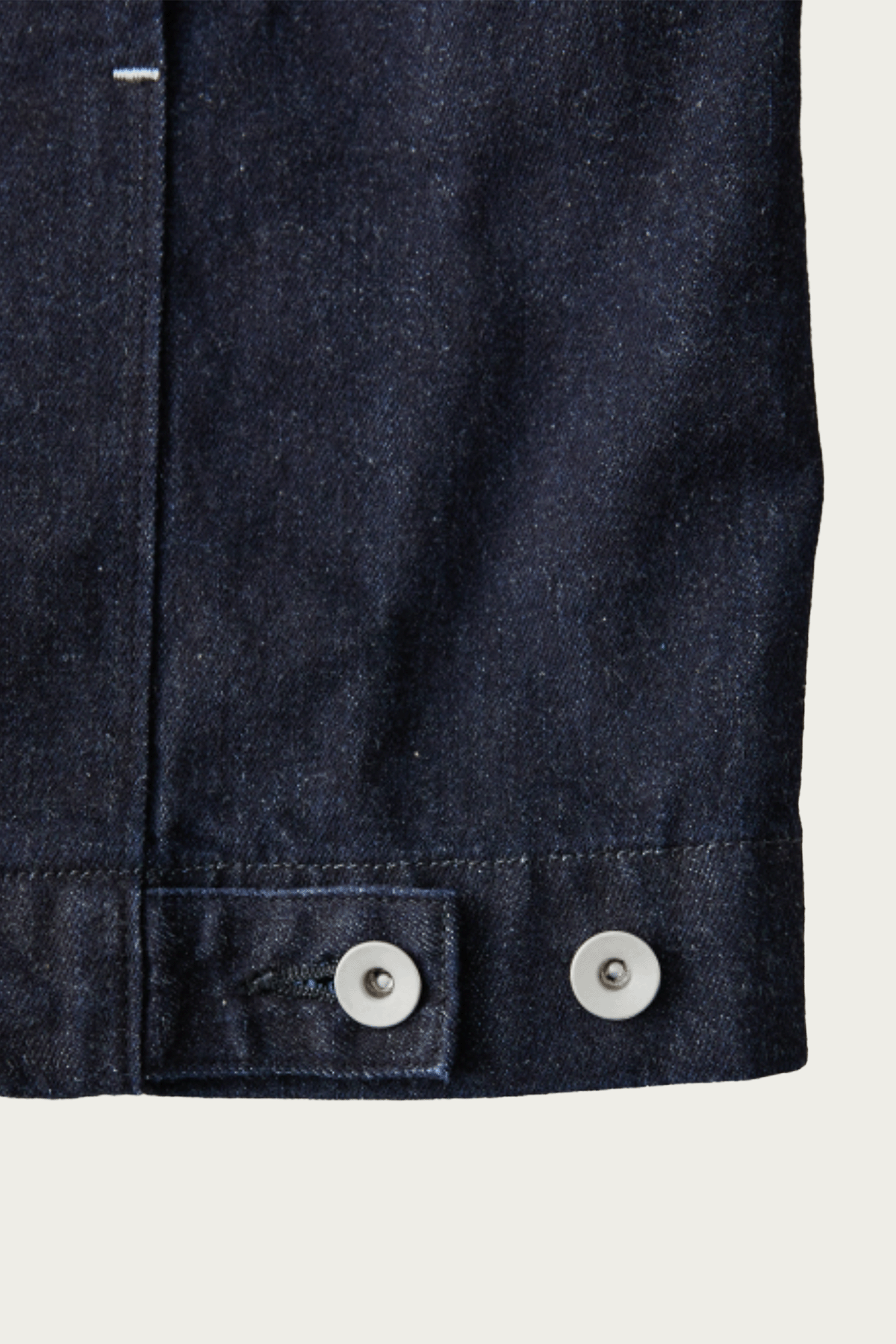 CONFECT - Upcyclino Skewed Denim Back Tuck Jacket - Indigo Blue - Canoe Club