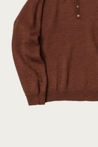 CONFECT - Wool Linen Knitted Polo Shirt - Brick - Canoe Club