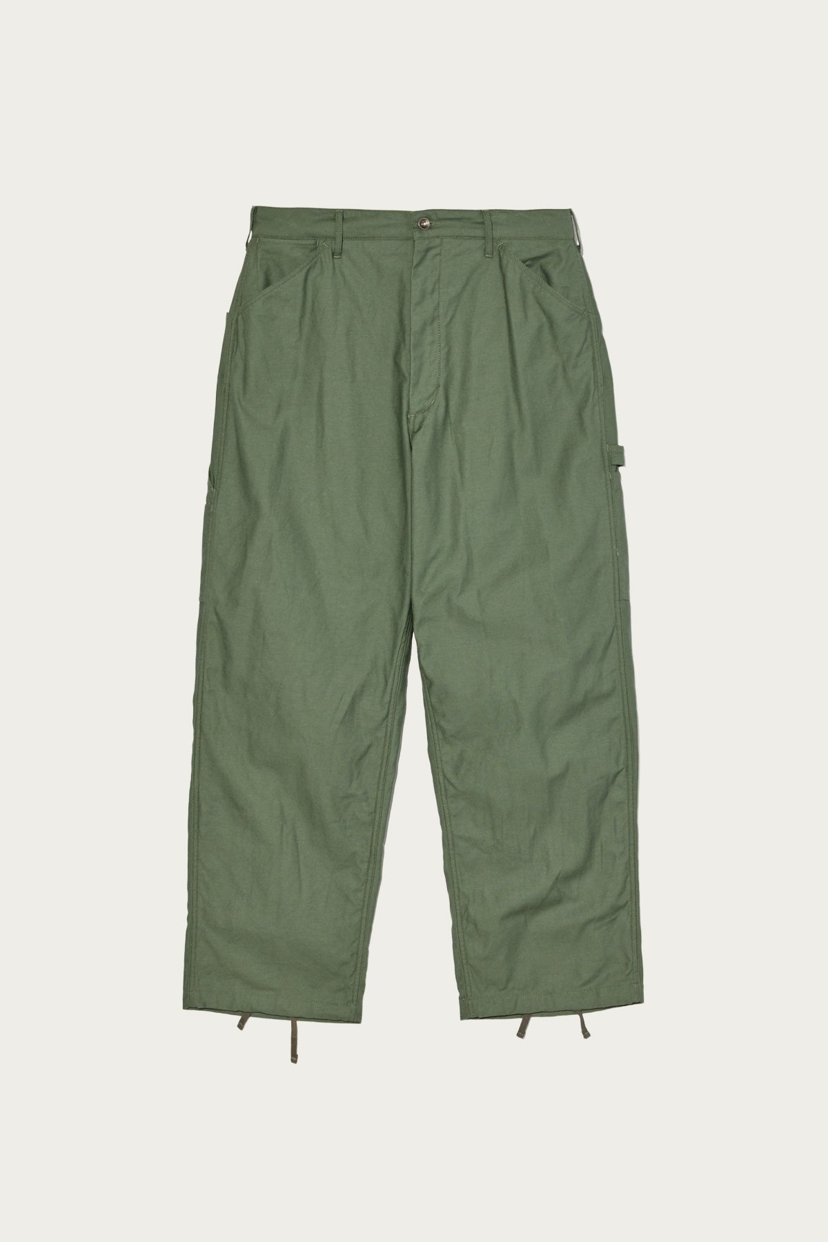 Engineered Garments Workaday - Painter Pant - Olive Cotton Reversed Sateen - Canoe Club