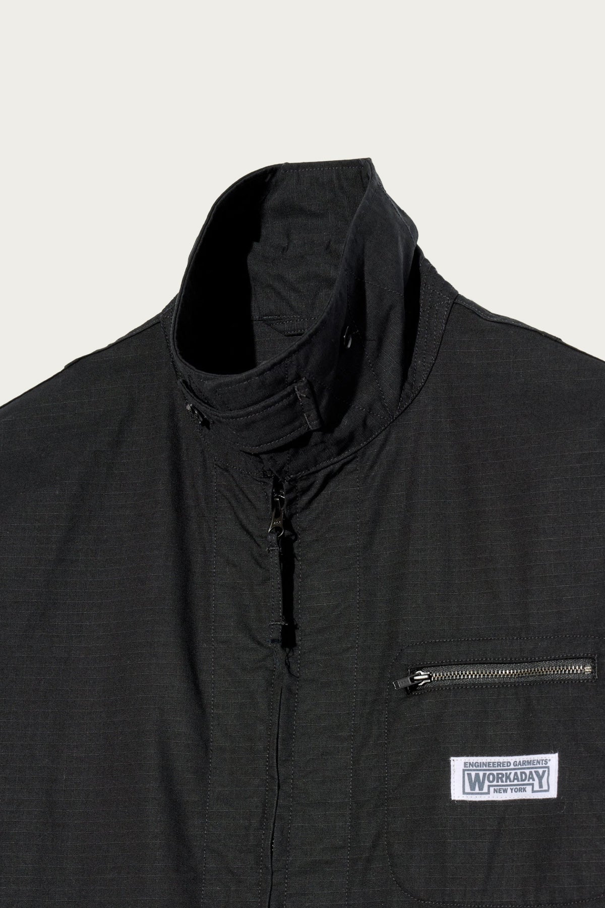 Engineered Garments Workaday - Short Jacket - Black Cotton Ripstop - Canoe Club
