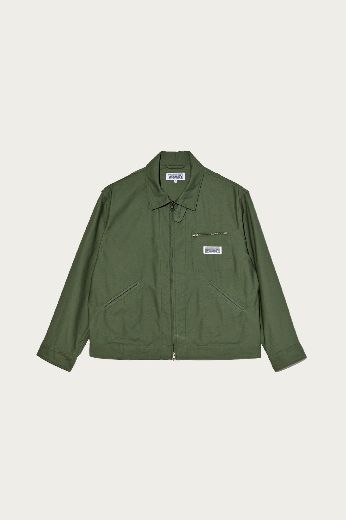Engineered Garments Workaday - Short Jacket - Olive Cotton Reversed Sateen - Canoe Club