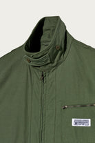 Engineered Garments Workaday - Short Jacket - Olive Cotton Reversed Sateen - Canoe Club