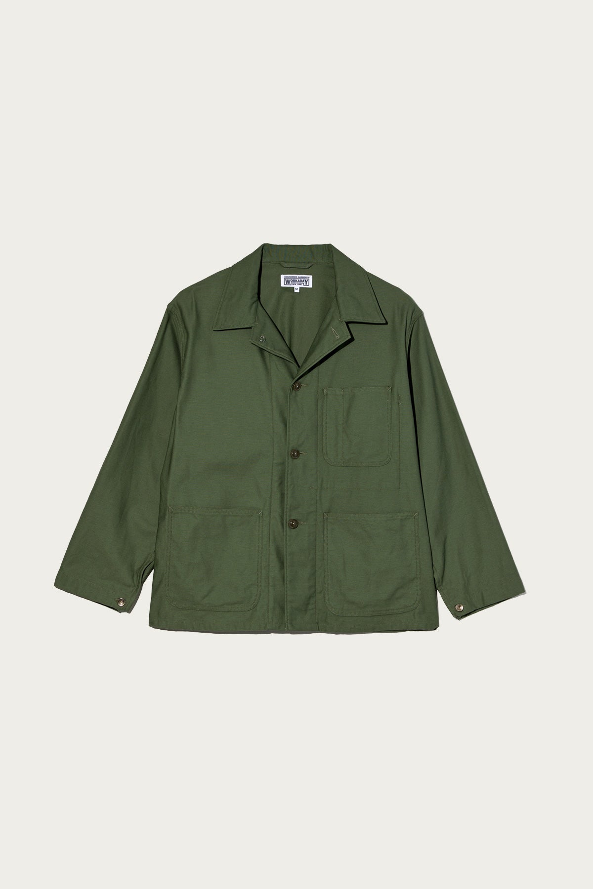 Engineered Garments Workaday - Utility Jacket - Olive Cotton Reversed Sateen - Canoe Club