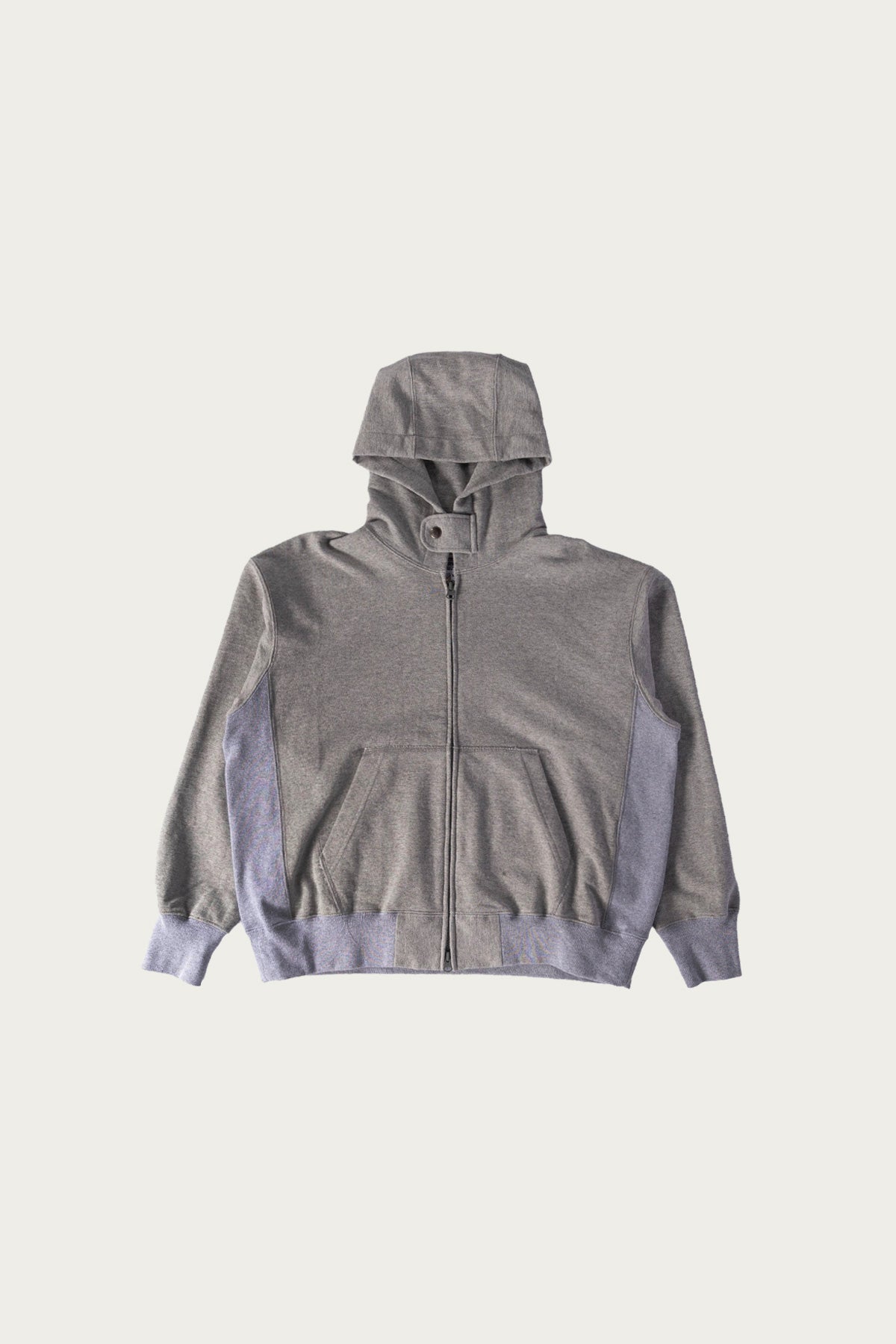 Engineered Garments Workaday - Zip Hoodie - Solid Heather Grey Cotton French Terry - Canoe Club