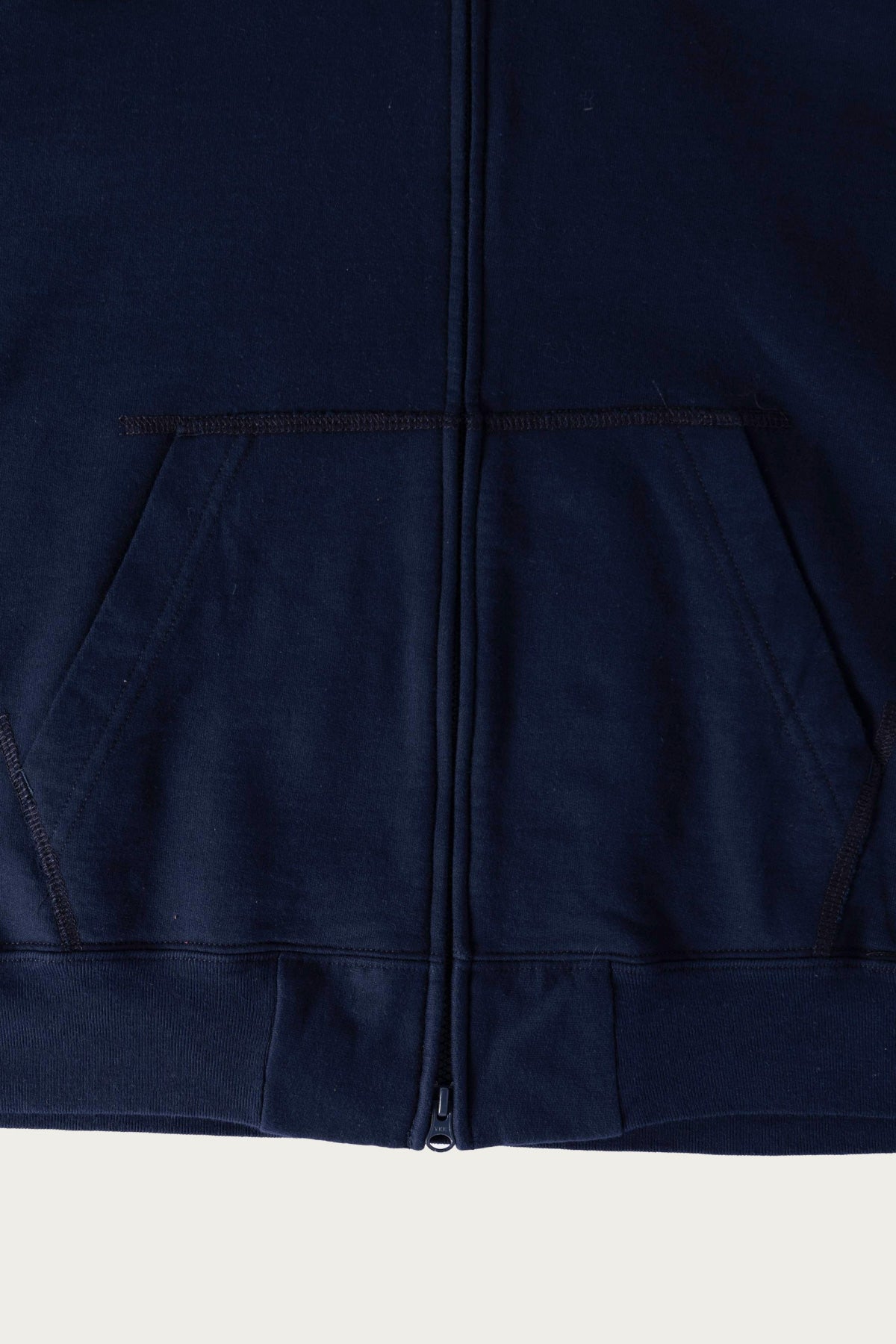 Engineered Garments Workaday - Zip Hoodie - Solid Navy Cotton French Terry - Canoe Club