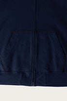 Engineered Garments Workaday - Zip Hoodie - Solid Navy Cotton French Terry - Canoe Club