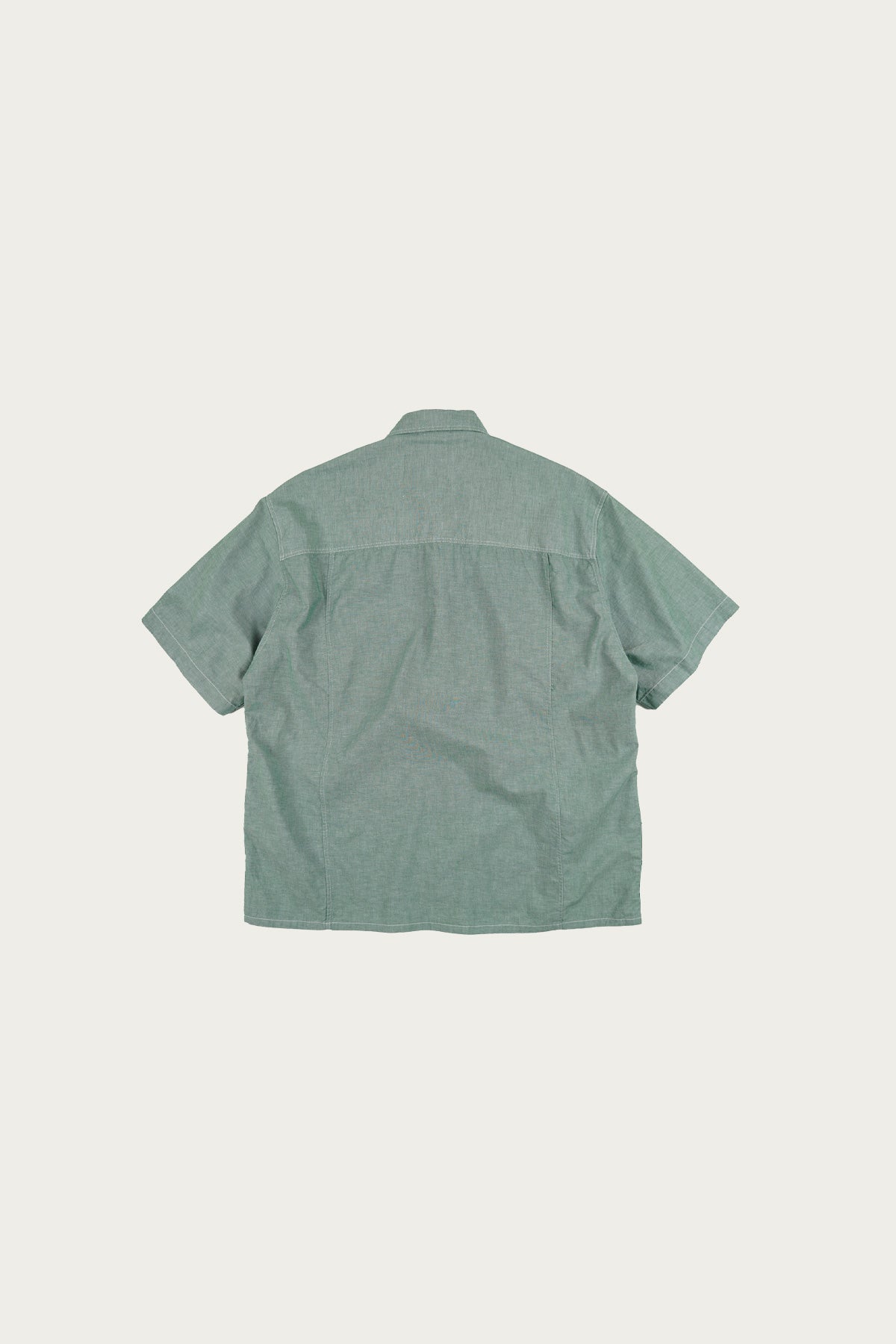FrizmWORKS - Chambray Big Pocket Half Shirt - Green - Canoe Club