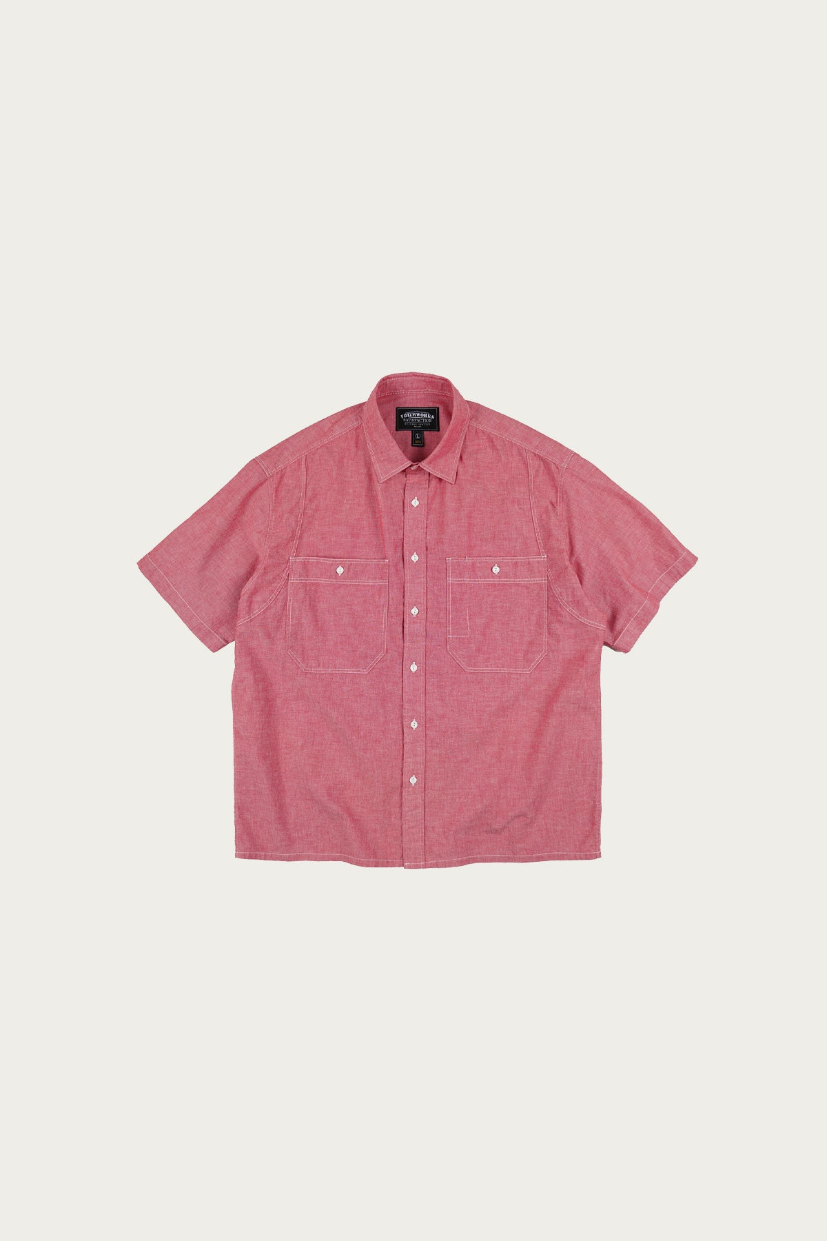 FrizmWORKS - Chambray Big Pocket Half Shirt - Red - Canoe Club