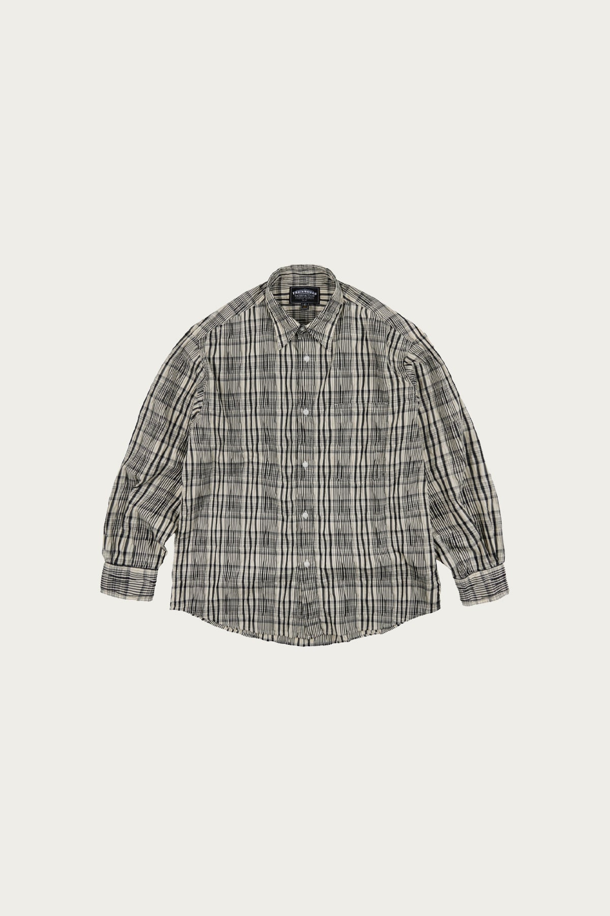 FrizmWORKS - Gathered Check Shirt - Black - Canoe Club