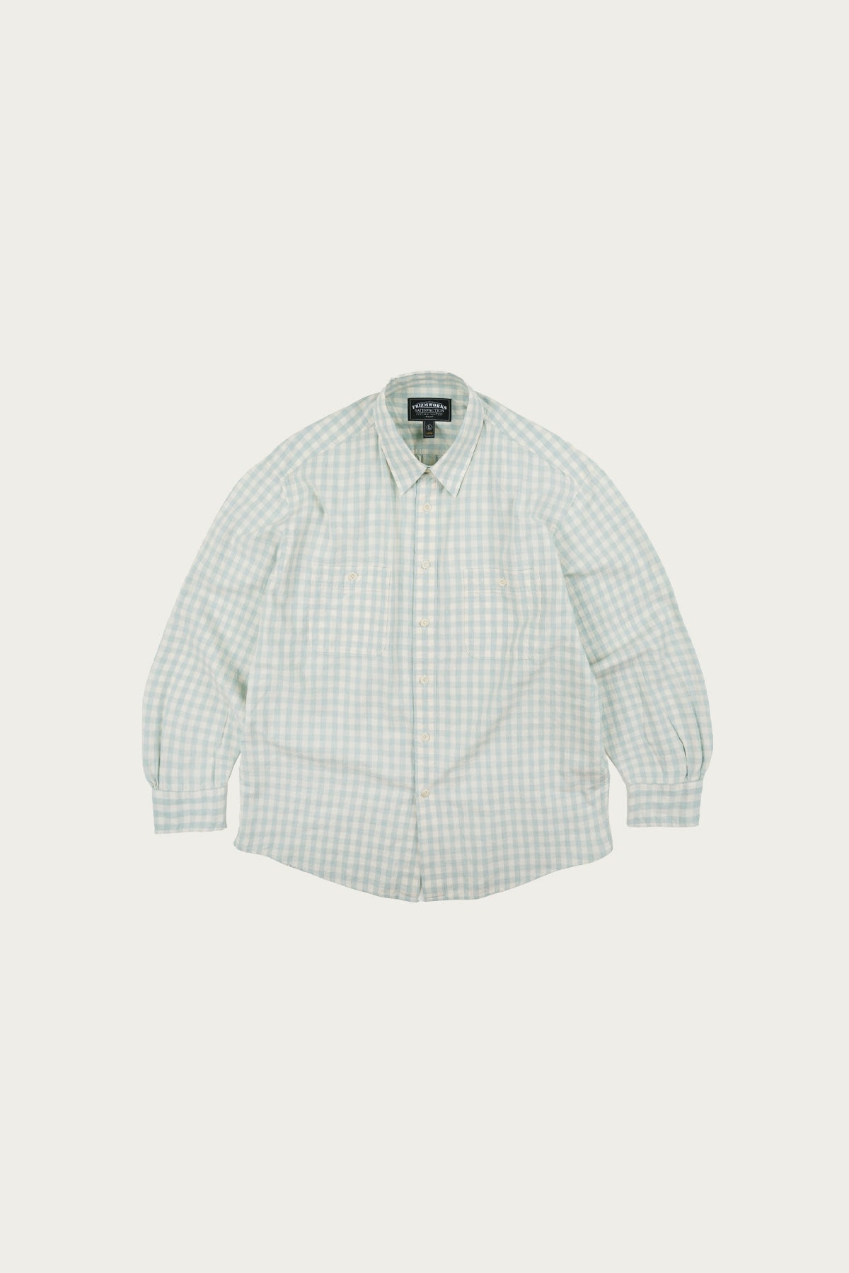 FrizmWORKS - Melange Check Work Shirt - Pale Green - Canoe Club