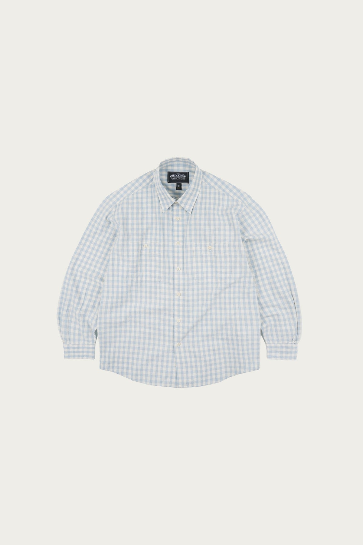 FrizmWORKS - Melange Check Work Shirt - Sky - Canoe Club