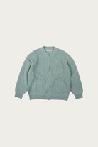 FrizmWORKS - Tweed Wool Zipup Cardigan - Mint - Canoe Club