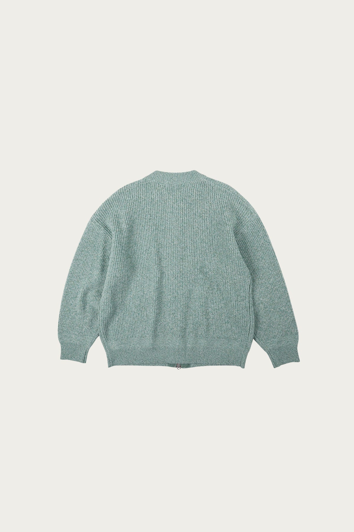 FrizmWORKS - Tweed Wool Zipup Cardigan - Mint - Canoe Club