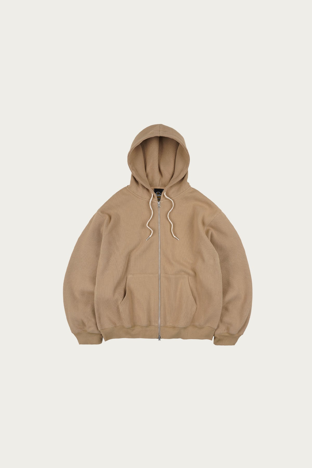 FrizmWORKS - Waffle Hood Zip Up Parka - Beige - Canoe Club