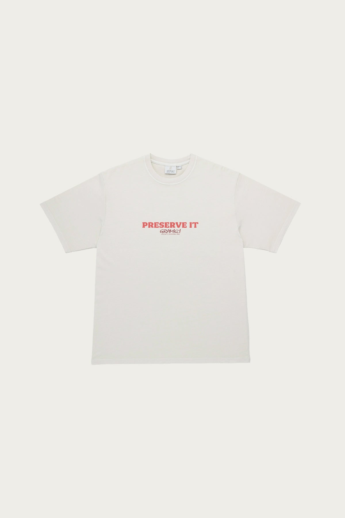 Gramicci - Footprints Tee Pigment Dyed - Natural - Canoe Club