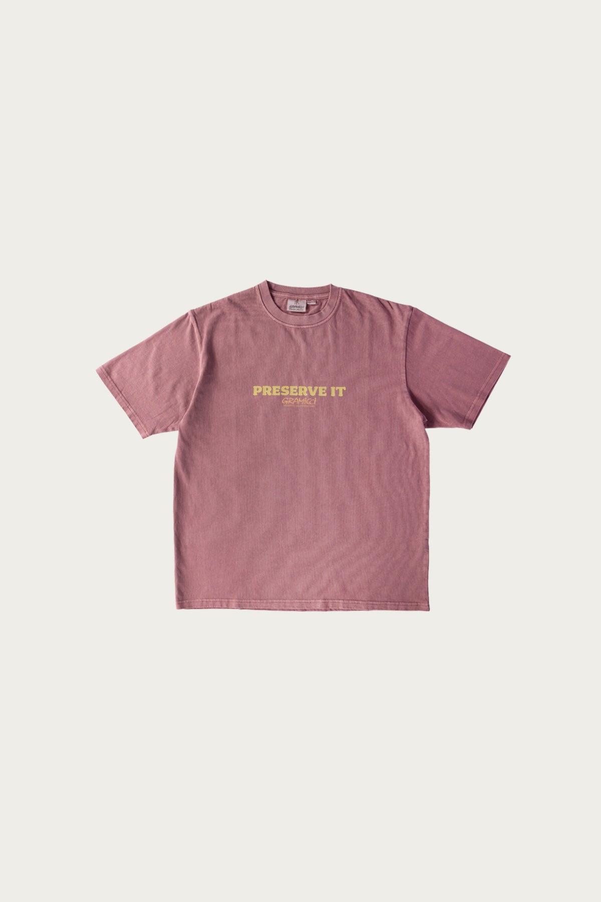 Gramicci - Footprints Tee Pigment Dyed - Red - Canoe Club