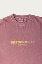 Gramicci - Footprints Tee Pigment Dyed - Red - Canoe Club