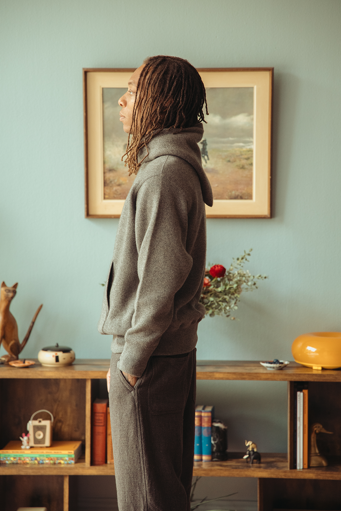 Herill - Golden Cashmere Hoodie - Grey - Canoe Club