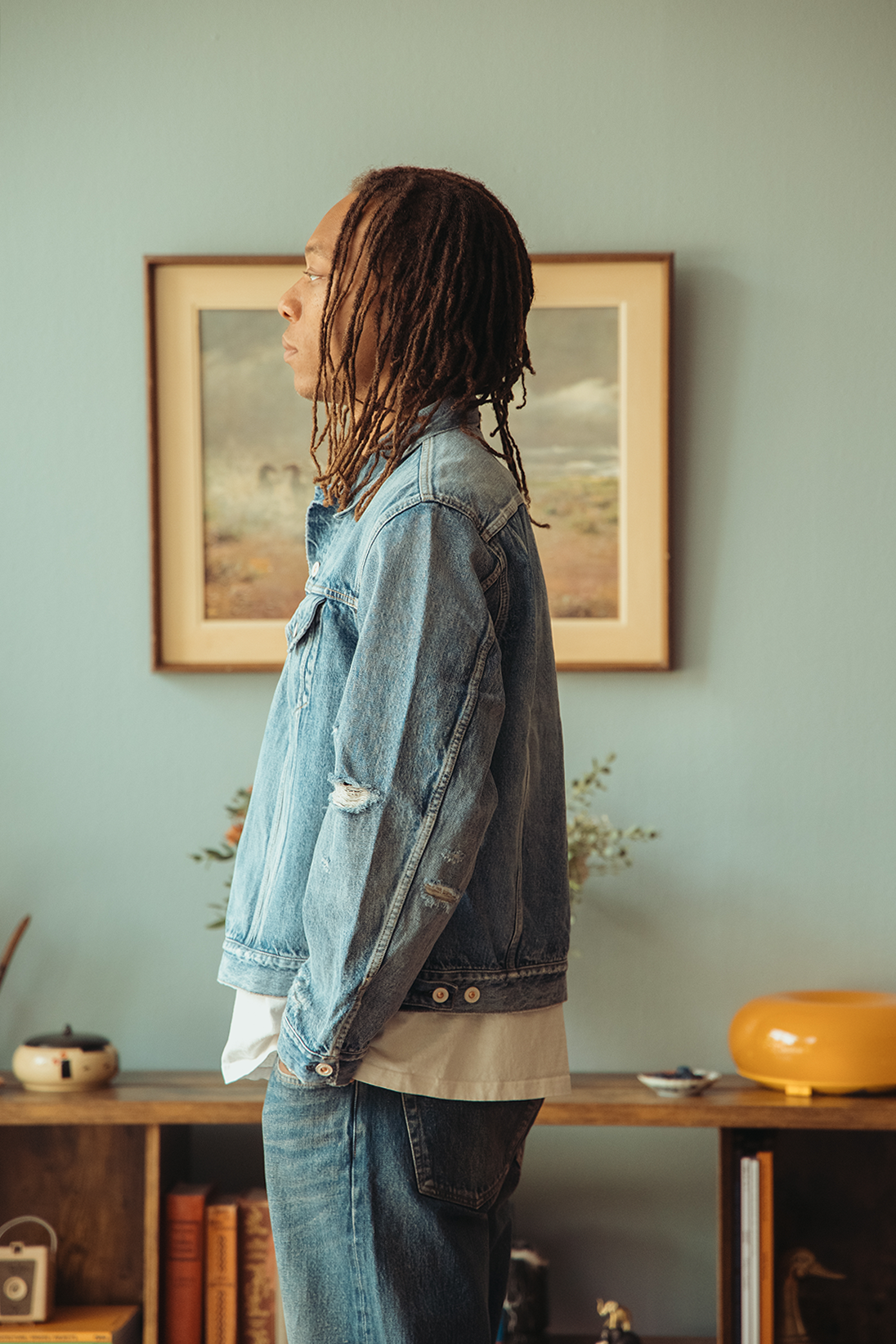 Herill - HL Denim Jacket - Damage Worn - Canoe Club