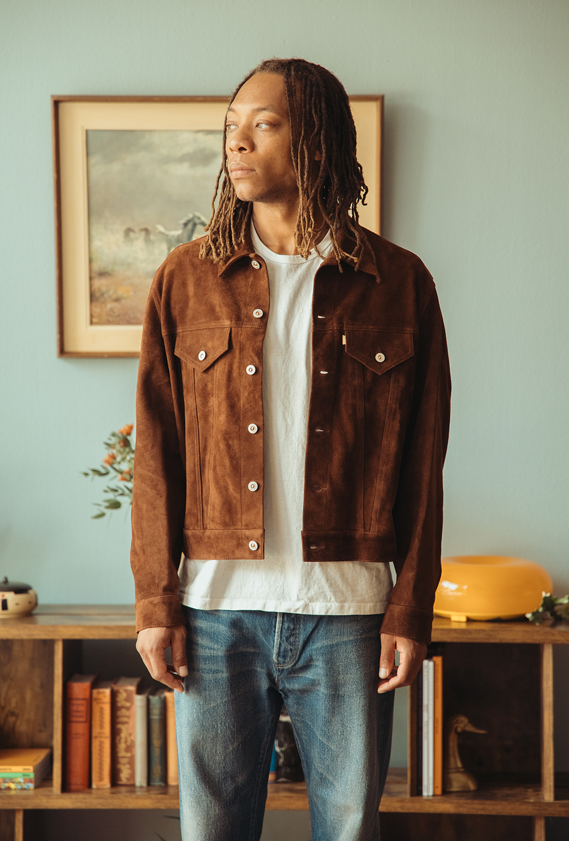 Herill - Lambsuede Jacket - Brown - Canoe Club