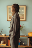 Herill - Paskal Tweed Workjacket - Charcoal Brown - Canoe Club